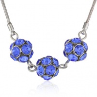 Nine West Fireball Recolor Silver-Tone Sapphire Colored Fireball Pendant Necklace Nine West Fireball Recolor Silver-Tone Sapphire Colored Fireball Pendant Necklace
