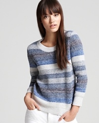Channel après-chic style as well-worn stripes lend a rustic feel to a chunky-knit Burberry Brit sweater. Team with distressed denim for rugged elegance. Channel après-chic style as well-worn stripes lend a rustic feel to a chunky-knit Burberry Brit sweater. Team with distressed denim for rugged elegance.