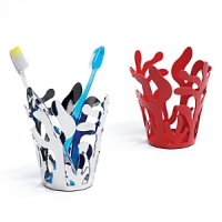 Alessi Mediterraneo toothbrush holder. Alessi Mediterraneo stainless steel toothbrush holder designed by Emma Silvestris. Inspired by coral reefs and the beauty of marine life, this stainless steel toothbrush holder combines soft, feminine lines and the elegance of classical geometry to create seemingly weightless design. Also great for kitchen or office storage. Red not available. Alessi Mediterraneo toothbrush holder. Alessi Mediterraneo stainless steel toothbrush holder designed by Emma Silvestris. Inspired by coral reefs and the beauty of marine life, this stainless steel toothbrush holder combines soft, feminine lines and the elegance of classical geometry to create seemingly weightless design. Also great for kitchen or office storage. Red not available.