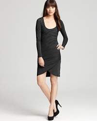 It's no secret--the feminine ruching of this Velvet by Graham & Spencer Whisper dress flatters your figure. Elegant long sleeves and a demure scoop neckline make for a piece that's just right for date night. It's no secret--the feminine ruching of this Velvet by Graham & Spencer Whisper dress flatters your figure. Elegant long sleeves and a demure scoop neckline make for a piece that's just right for date night.
