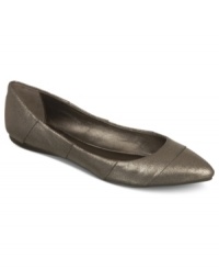 Pleats along the vamp of Fergie's Zully flats add dimension to this pretty pointed style. Pleats along the vamp of Fergie's Zully flats add dimension to this pretty pointed style.