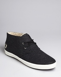 Hold your ground with these hip Chukka boots from Fred Perry. Hold your ground with these hip Chukka boots from Fred Perry.