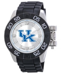 Big Blue Nation! Root for your team 24/7 with this sporty watch from Game Time. Features a University of Kentucky logo at the dial. Big Blue Nation! Root for your team 24/7 with this sporty watch from Game Time. Features a University of Kentucky logo at the dial.