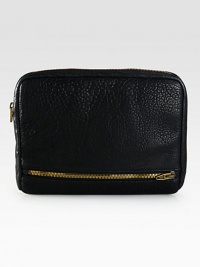 Luxurious textured leather zips over your iPad® for a stylish cover.Textured leatherTop zip closureTwo outside zip pockets10½W X 8½H X 1DImportedPlease note: iPad® not included. Luxurious textured leather zips over your iPad® for a stylish cover.Textured leatherTop zip closureTwo outside zip pockets10½W X 8½H X 1DImportedPlease note: iPad® not included.