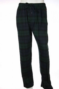 Polo Ralph Lauren Sleepwear Flannel Plaids (Large) Navy, Black and Green (Red Polo logo) Pajama Pants, Size XLarge