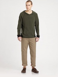 Signature style at its best, this urban chino is refined enough for workwear, and you can take to the beach, in low-rise, relaxed-fit cotton canvas.Flat-front styleSide slash, back welt pocketsInseam, about 28CottonMachine washImported Signature style at its best, this urban chino is refined enough for workwear, and you can take to the beach, in low-rise, relaxed-fit cotton canvas.Flat-front styleSide slash, back welt pocketsInseam, about 28CottonMachine washImported