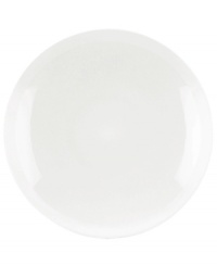 A modern balance. Create a sense of effortless urban luxury with the Matte & Shine dinner plate, featuring a minimalist coupe shape, white glaze and tonal banding by Donna Karan Lenox. A modern balance. Create a sense of effortless urban luxury with the Matte & Shine dinner plate, featuring a minimalist coupe shape, white glaze and tonal banding by Donna Karan Lenox.