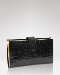 Take a shine to practical accessories with this croc-embossed leather wallet from Tusk. It's profile is pocket perfect, while a glossy exterior lends polish. Take a shine to practical accessories with this croc-embossed leather wallet from Tusk. It's profile is pocket perfect, while a glossy exterior lends polish.