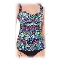 Gottex Profile Aztec Printed Tankini D/E Cup Swim Top (05-ID18) 38D/Multi Teal Gottex Profile Aztec Printed Tankini D/E Cup Swim Top (05-ID18) 38D/Multi Teal