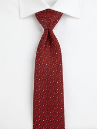 Eye-catching dots flawlessly complement this silk tie.SilkDry cleanMade in Italy Eye-catching dots flawlessly complement this silk tie.SilkDry cleanMade in Italy