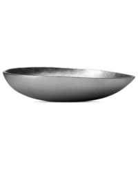 Elegance with an edge. Cast and finished by hand, the radiant Burnished Metal oval bowl boasts a sleek, modern look with the rich textural detail that defines the Donna Karan by Lenox collection.