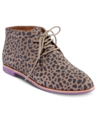Smooth suede makes all the difference. DV by Dolce Vita's Madge shooties lace-up nicely, while the luxe upper makes the contrasting sole really pop. Smooth suede makes all the difference. DV by Dolce Vita's Madge shooties lace-up nicely, while the luxe upper makes the contrasting sole really pop.