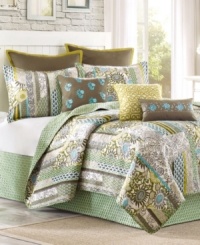 Bohemian rhapsody! Give your bed an abstract makeover with this Boho Chic sham from Echo. A statement-making earth tone color palette is the focal point, while the quilted texture provides bedded bliss. Bohemian rhapsody! Give your bed an abstract makeover with this Boho Chic sham from Echo. A statement-making earth tone color palette is the focal point, while the quilted texture provides bedded bliss.