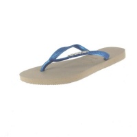 HAVAIANAS SLIM LOGO METALLIC SAND / CARBON WOMENS THONG Size 9M HAVAIANAS SLIM LOGO METALLIC SAND / CARBON WOMENS THONG Size 9M