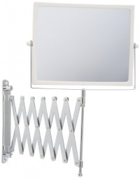 Jerdon J2020C 20/20 Hind Sight Wall Mount Mirror, 4 1/2X Magnification, White and Chrome Finish Jerdon J2020C 20/20 Hind Sight Wall Mount Mirror, 4 1/2X Magnification, White and Chrome Finish