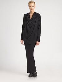 This slouchy, artfully draped design can be worn hanging loose, or wrapped around the body.Attached hoodOpen front with snap closureLong sleevesAsymmetrical hemlineAbout 30 from shoulder to hemCashmereDry cleanImported of Italian fabricModel shown is 5'11 (180cm) wearing US size Small. This slouchy, artfully draped design can be worn hanging loose, or wrapped around the body.Attached hoodOpen front with snap closureLong sleevesAsymmetrical hemlineAbout 30 from shoulder to hemCashmereDry cleanImported of Italian fabricModel shown is 5'11 (180cm) wearing US size Small.