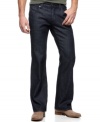 Here's the low-down on great denim style: add these low rise jeans from Armani to your cache of cool.