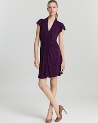 Go-to, wear-to-work style comes to life with this French Connection jersey dress featuring an abstract artsy print and attached back-tying belt. Polished pumps with a soaring heel finish the look with finesse. Go-to, wear-to-work style comes to life with this French Connection jersey dress featuring an abstract artsy print and attached back-tying belt. Polished pumps with a soaring heel finish the look with finesse.