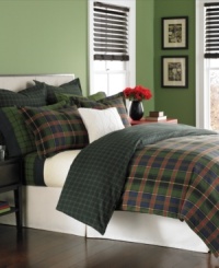 Perfectly preppy in plaid. Martha Stewart Collection brings a look of classic refinement to your bedroom with this Haymarket Plaid Flannel duvet cover. Features a traditional red, green and blue palette with ultra-soft cotton flannel texture. Perfectly preppy in plaid. Martha Stewart Collection brings a look of classic refinement to your bedroom with this Haymarket Plaid Flannel duvet cover. Features a traditional red, green and blue palette with ultra-soft cotton flannel texture.