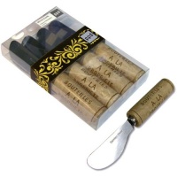 Paperproducts Design Resin Wine Cork Handle Cheese Spreaders, Boxed Set of 4 Paperproducts Design Resin Wine Cork Handle Cheese Spreaders, Boxed Set of 4