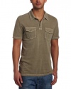 Lucky Brand Men's Slub Pique Short Sleeve Polo Shirt