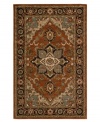A bold, yet traditional pattern, this Nourison rug features a design that melds classic Persian design with sophisticated, rich color. With its opulent 100% natural wool construction, this yarn-dyed and meticulously hand-tufted rug offers a beautiful accent to traditional home décor. (Clearance)