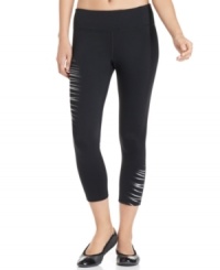 Add a little glamor to your workout in Ideology's active leggings, featuring chic metallic accents. They're an athletic staple for lots of activities from yoga to running! Add a little glamor to your workout in Ideology's active leggings, featuring chic metallic accents. They're an athletic staple for lots of activities from yoga to running!