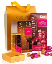 For the chocolate-lover in your life, it has to be Godiva! Celebrate with the timeless and impeccable tastes of Godiva's classic collection with this gift-ready chocolate bundle. For the chocolate-lover in your life, it has to be Godiva! Celebrate with the timeless and impeccable tastes of Godiva's classic collection with this gift-ready chocolate bundle.