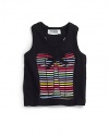 THE LOOKRibbed crewneckPullover styleSleeveless with ribbed openingsBow detailTopstitching detailsRhinestone SR logoTHE MATERIALCottonCARE & ORIGINMachine washImported