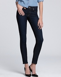 Update your denim repertoire with these Paige Denim jeans, articulated in a super-skinny silhouette and sophisticated dark wash. Update your denim repertoire with these Paige Denim jeans, articulated in a super-skinny silhouette and sophisticated dark wash.