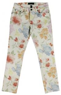 Lauren Jeans Co. Women's Floral Modern Straight-Leg Ankle Jeans