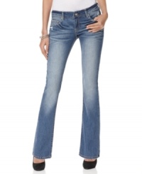 In a classic bootcut style, make these Ariya dark wash jeans your fave denim go-to! In a classic bootcut style, make these Ariya dark wash jeans your fave denim go-to!