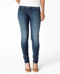 In fabulous fit, these Levi's® Demi skinny jeans feature a dark wash with allover fade & whiskering for the perfect worn-in look! In fabulous fit, these Levi's® Demi skinny jeans feature a dark wash with allover fade & whiskering for the perfect worn-in look!
