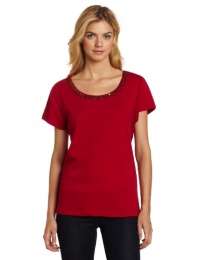 Sag Harbor Women's Knit Gauze Tee Sag Harbor Women's Knit Gauze Tee