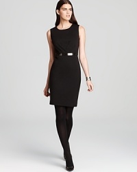 Careful draping and a patent belt craft a smart, sophisticated Calvin Klein dress, essential for your 9-to-5 and wherever the after-hours may take you. Careful draping and a patent belt craft a smart, sophisticated Calvin Klein dress, essential for your 9-to-5 and wherever the after-hours may take you.