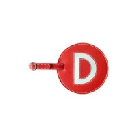 pb travel Leather Initial 'D' Luggage Tag pb travel Leather Initial 'D' Luggage Tag