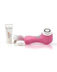 Discover the dermatologists' secret to silky-smooth, radiantly fresh skin. Clarisonic goes beyond cleansing by using sonic technology to gently yet deeply cleanse pores of environmental toxins, makeup and bacteria without abrasion or harsh chemicals. Unlike superficial cleansing, CLARISONIC® removes greater than six times more makeup and actually increases product absorption making skin more receptive to skincare ingredients (up to 61% of Vitamin C in a recent clinical study). With regular daily use the Clarisonic reduces dry skin patches, oily areas and blemishes and immediately leaves skin feeling and looking smoother. Developed by the lead inventor of Sonicare® and used and recommended by leading dermatologists and cosmetic surgeons.