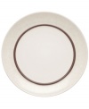 A universal favorite, the Lucia salad plate combines a modern shape and classic style. Earthy stoneware with a crackle effect and lustrous metallic glaze brings easy sophistication to casual settings. By Niels Refsgaad for Dansk.