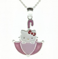Sanrio Sterling Silver Hello Kitty Upside-Down Umbrella Charm Pendant Sanrio Sterling Silver Hello Kitty Upside-Down Umbrella Charm Pendant