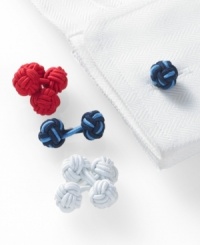 Tie your look together with a pair of cuff knots from Club Room. Tie your look together with a pair of cuff knots from Club Room.