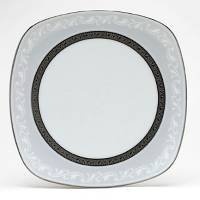 Noritake Crestwood Platinum 8-3/4-Inch Square Luncheon Plate Noritake Crestwood Platinum 8-3/4-Inch Square Luncheon Plate