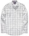 Get checked out. This plaid woven from American Rag is large on style.