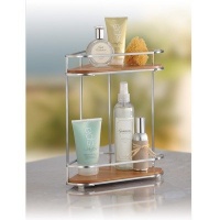 Lynk 630100 Bamboo Corner Organizer, Natural/Chrome Lynk 630100 Bamboo Corner Organizer, Natural/Chrome
