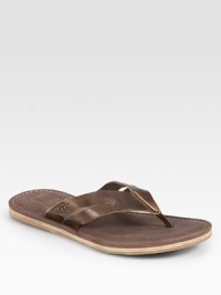 A summer wardrobe necessity, constructed in smooth, lightly burnished leather for long-lasting wear season after season.Leather upperLeather liningPadded insoleRubber soleImported A summer wardrobe necessity, constructed in smooth, lightly burnished leather for long-lasting wear season after season.Leather upperLeather liningPadded insoleRubber soleImported