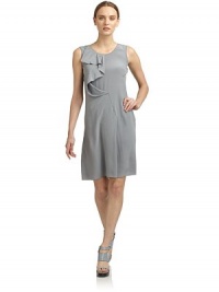 THE LOOKCascading ruffle down one sideContrast trim along the neckline and arm openingsCutout back with hook-and-eye strapSide zipperTHE FITAbout 36 from shoulder to hemTHE MATERIALSilkCARE & ORIGINDry cleanMade in ItalyModel shown is 5'10 (177cm) wearing US size 4. THE LOOKCascading ruffle down one sideContrast trim along the neckline and arm openingsCutout back with hook-and-eye strapSide zipperTHE FITAbout 36 from shoulder to hemTHE MATERIALSilkCARE & ORIGINDry cleanMade in ItalyModel shown is 5'10 (177cm) wearing US size 4.