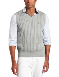 Nautica Men's V-Neck Cable Sweater