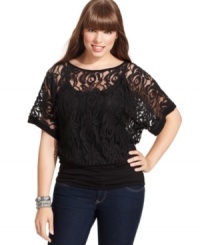 Lace up your style with ING's short sleeve plus size top-- it's a must-get for the season! Lace up your style with ING's short sleeve plus size top-- it's a must-get for the season!