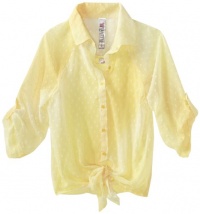 Beautees Girls 7-16 Button Down Top With Tank, Yellow, Large Beautees Girls 7-16 Button Down Top With Tank, Yellow, Large