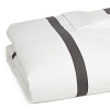 A classic charcoal gray sateen border trims this elegant duvet cover by SFERRA, woven from super soft Egyptian cotton.