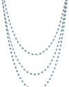 Heather Gardner Crystal Collection Triple Layer Swarovski Large Crystal Turquoise-Color Necklace